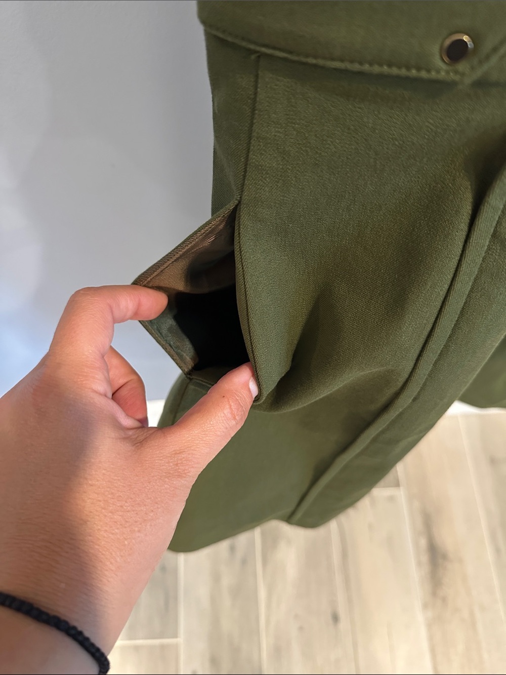 Derek Lam Army Green Belted Trench Dress Size 4 - Picture 7 of 11